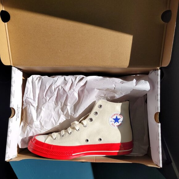 Converse Unisex Comme des Garçons PLAY (NEW w/tags and box) - Picture 8 of 8
